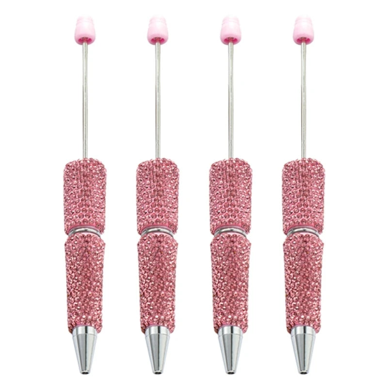 1 Pcs Beadable Ballpoint Pen Pen Smooth Writing Pen 1.0mm Rhinestones Bead Pen Stationery Pen for School