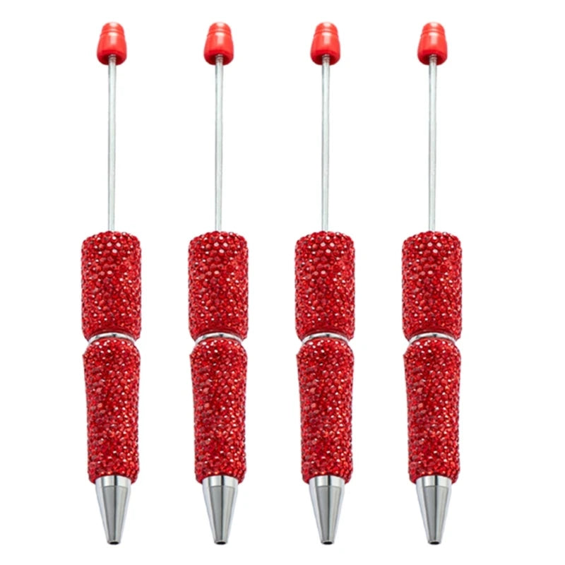 1 Pcs Beadable Ballpoint Pen Pen Smooth Writing Pen 1.0mm Rhinestones Bead Pen Stationery Pen for School