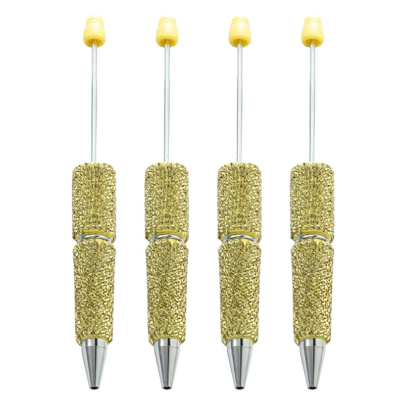 1 Pcs Beadable Ballpoint Pen Pen Smooth Writing Pen 1.0mm Rhinestones Bead Pen Stationery Pen for School