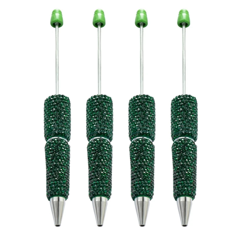 1 Pcs Beadable Ballpoint Pen Pen Smooth Writing Pen 1.0mm Rhinestones Bead Pen Stationery Pen for School