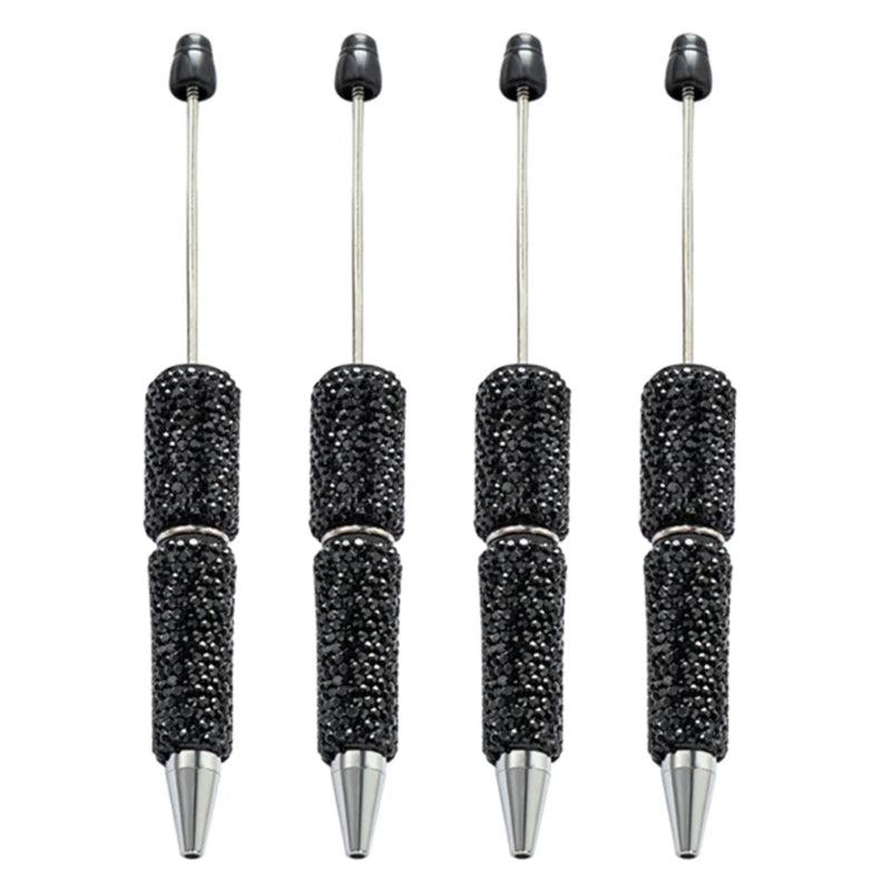 1 Pcs Beadable Ballpoint Pen Pen Smooth Writing Pen 1.0mm Rhinestones Bead Pen Stationery Pen for School