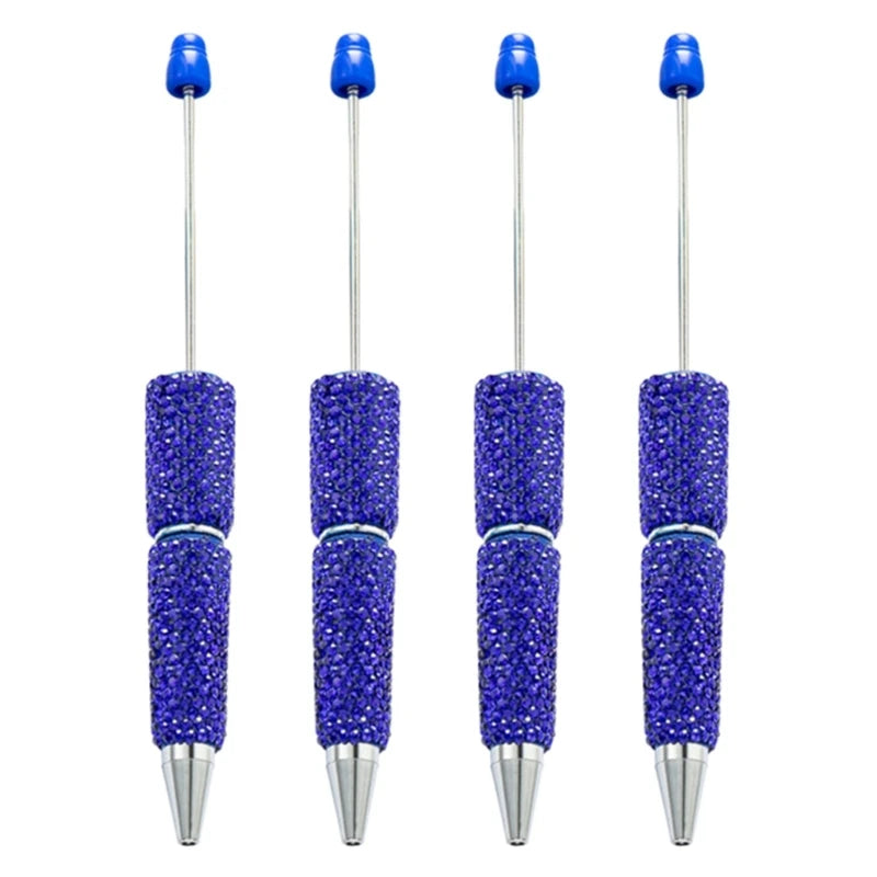 1 Pcs Beadable Ballpoint Pen Pen Smooth Writing Pen 1.0mm Rhinestones Bead Pen Stationery Pen for School