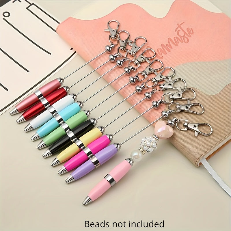 10pcs, 10pcs Bead Mini Pen Office Student Portable Pocket Pen Bead Metal Ballpoint Pen Suitable for ages 14 and above