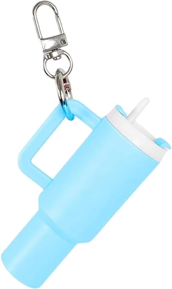 1 Pcs Stanleey Chapstick Holder Key Chain Stanleey Cup Keychain Mini Tumbler Keychain Mini Cup Keychain Mini Stanleey Cup Keychain Chapstick Holder Charms for Women Purse Handbag