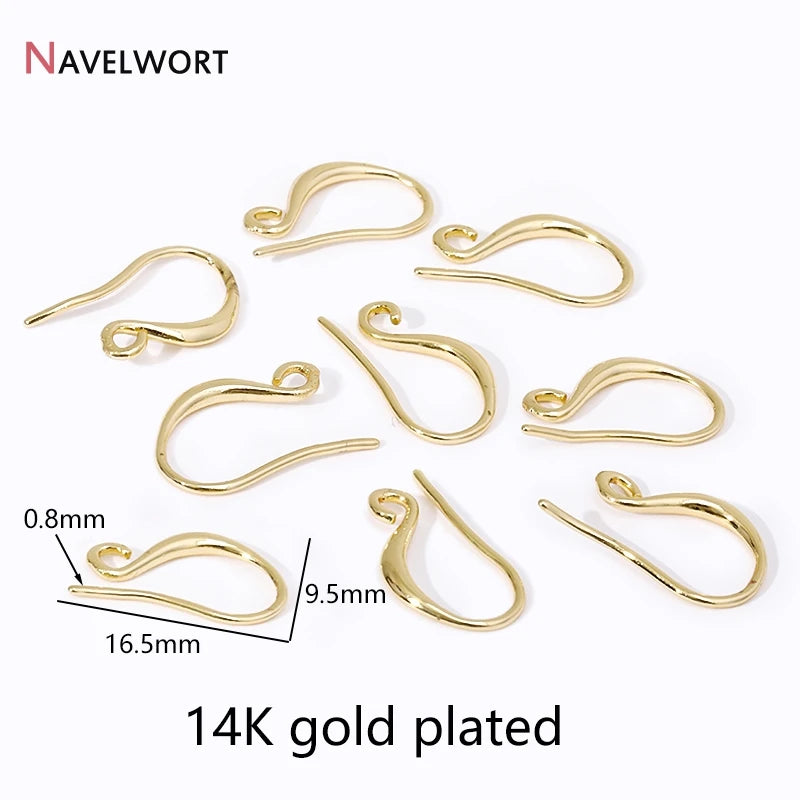 5 Pairs 18K Gold Plated Brass Earring Hooks,Earwires,Earrings For Luxury Earrings,DIY Earring Making Findings For Jewelry Making
