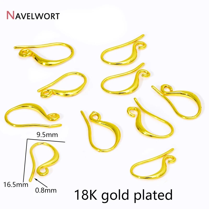 5 Pairs 18K Gold Plated Brass Earring Hooks,Earwires,Earrings For Luxury Earrings,DIY Earring Making Findings For Jewelry Making