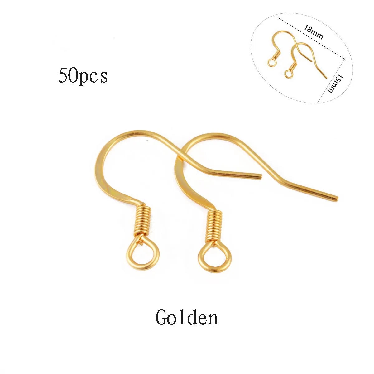 50-100pcs/lot Stainless Steel Earring Hooks Findings Earrings Clasps Ear WireEar Fittings For DIY Jewelry Making Accessories
