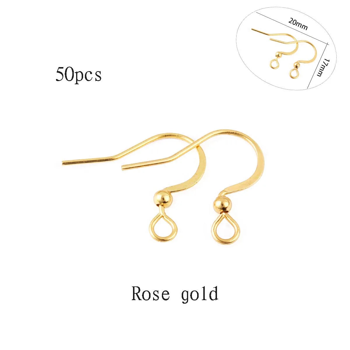 50-100pcs/lot Stainless Steel Earring Hooks Findings Earrings Clasps Ear WireEar Fittings For DIY Jewelry Making Accessories