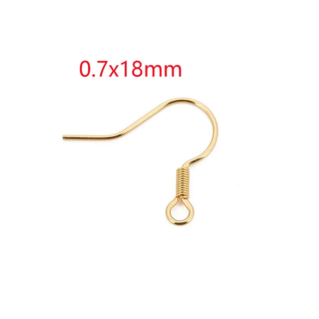 50Pcs Hypoallergenic Surgical Stainless Steel Multi Design Blank Ear Wire Fish Hooks for DIY Earring Jewelry Making Findings