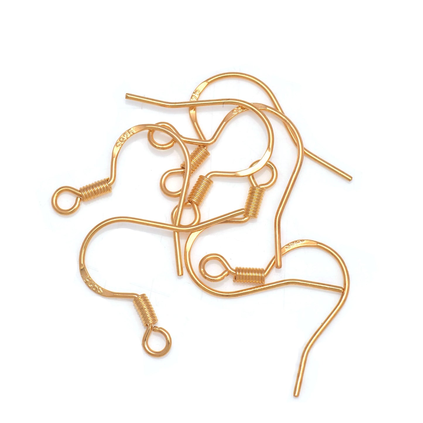 50pcs 925 Silver Plated Earring Hooks, Hypoallergenic Fish Hook DIY Earring Findings Jewelry Making Supplies