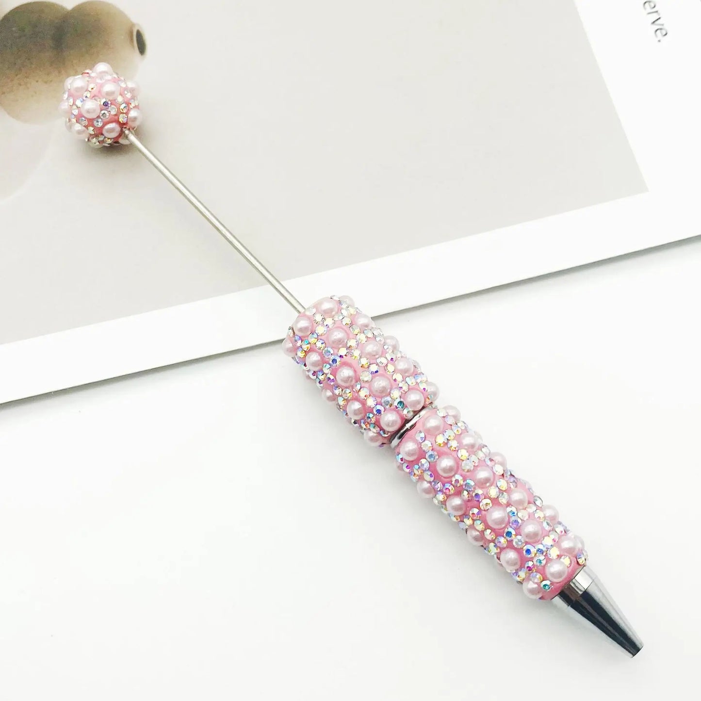 1pcs DIY Diamond Bead Pen Handmade Full Diamonds Personalized Luxury Beading Gift Ballpoint Pens for Writing Stationery