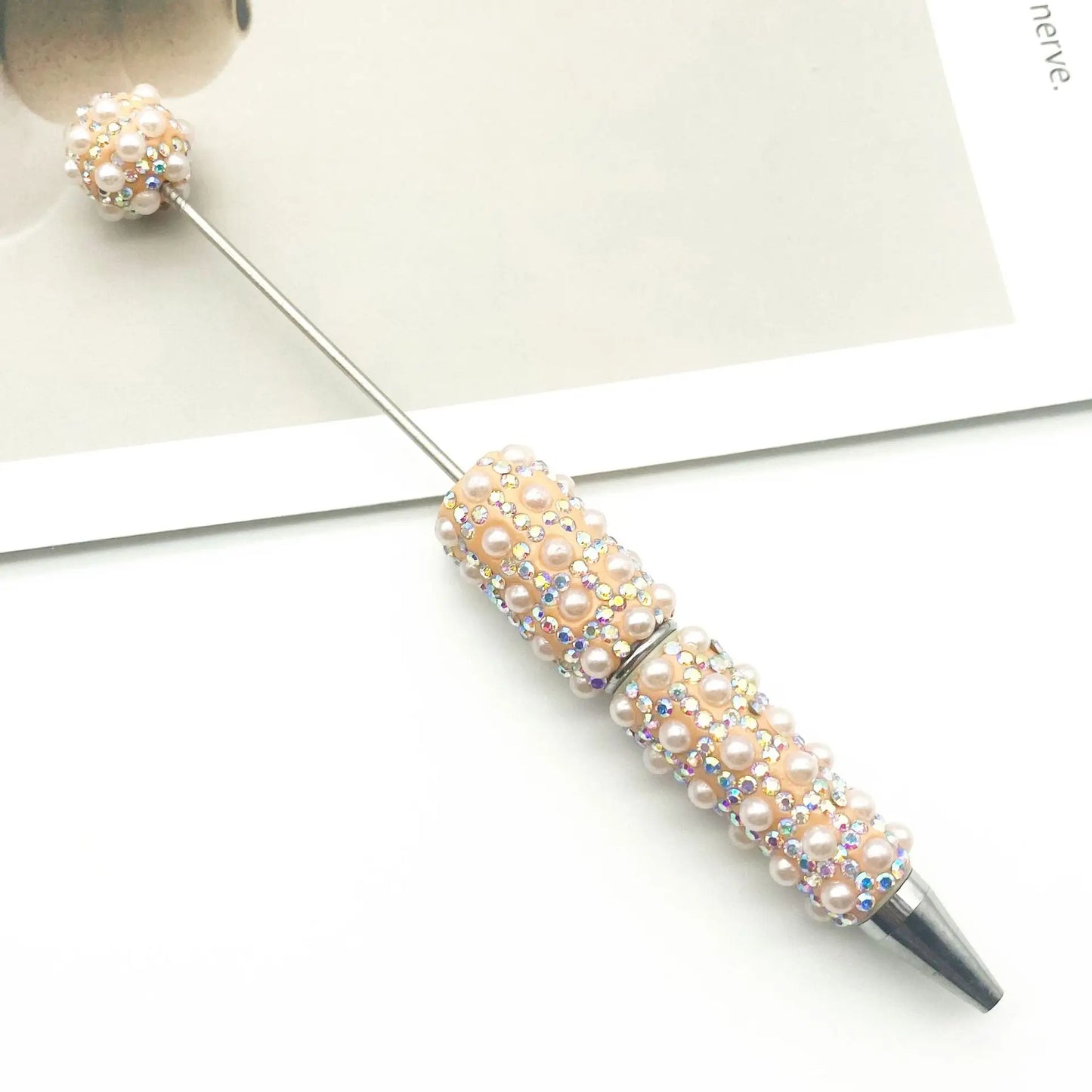 1pcs DIY Diamond Bead Pen Handmade Full Diamonds Personalized Luxury Beading Gift Ballpoint Pens for Writing Stationery