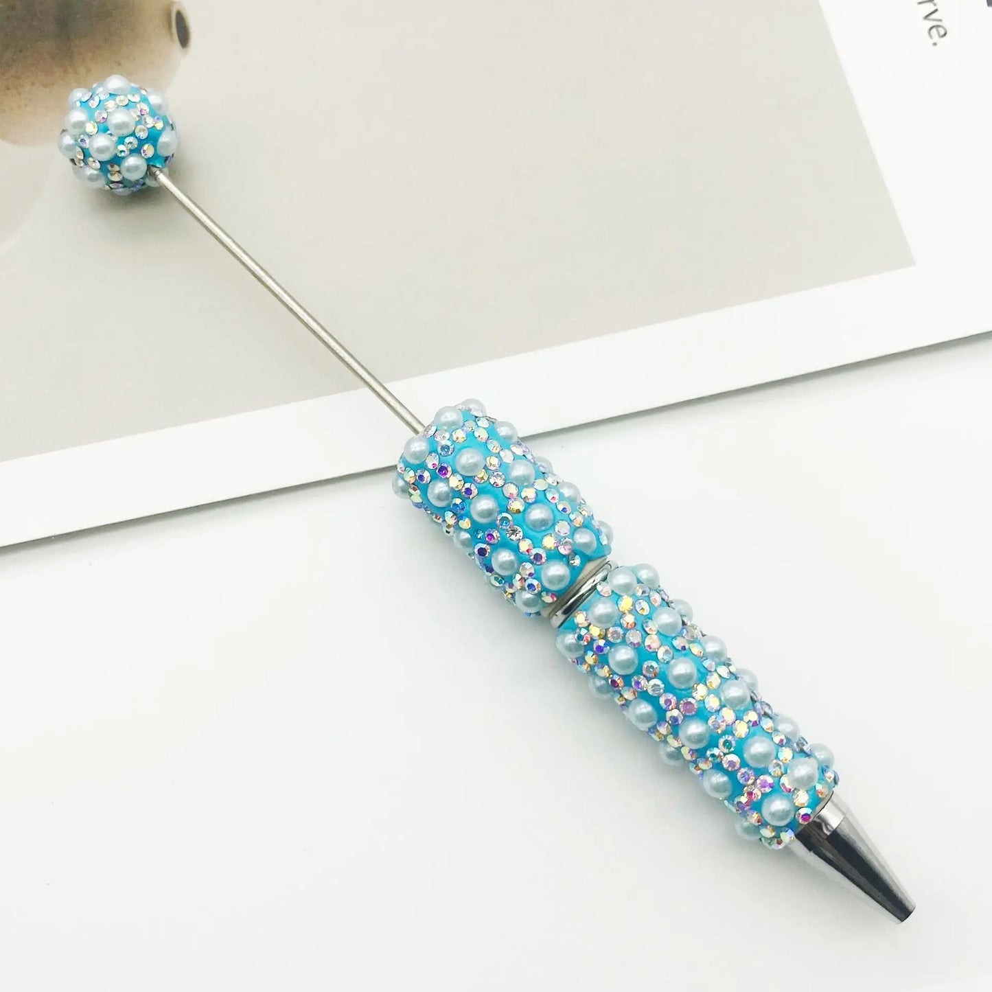 1pcs DIY Diamond Bead Pen Handmade Full Diamonds Personalized Luxury Beading Gift Ballpoint Pens for Writing Stationery