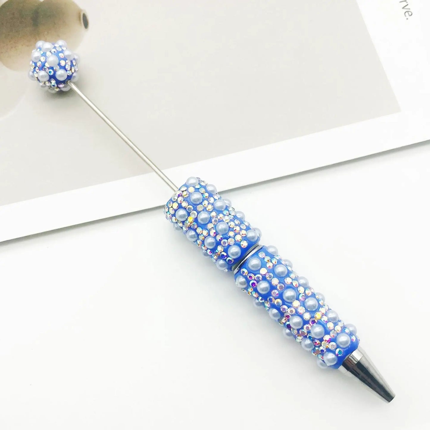 1pcs DIY Diamond Bead Pen Handmade Full Diamonds Personalized Luxury Beading Gift Ballpoint Pens for Writing Stationery