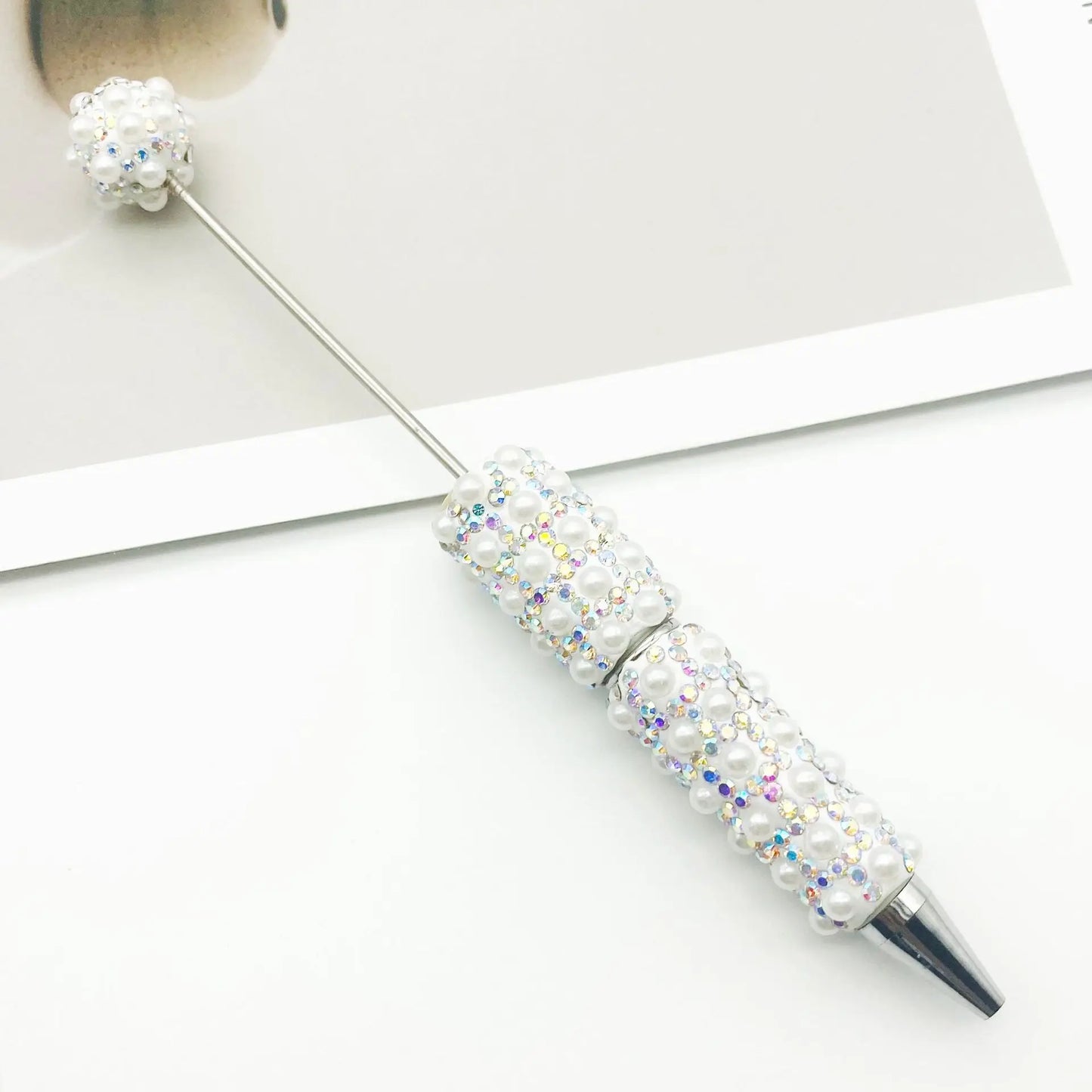 1pcs DIY Diamond Bead Pen Handmade Full Diamonds Personalized Luxury Beading Gift Ballpoint Pens for Writing Stationery