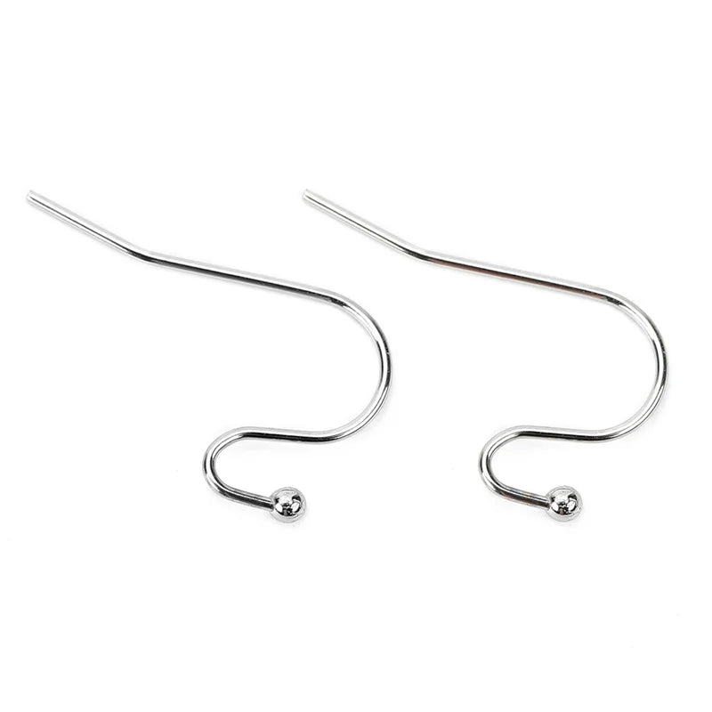 50pcs Hypoallergenic Stainless Steel Earrings Hooks Nickel Free Anti Allergy Earring Clasp Wire For Diy Jewelry Findings Making