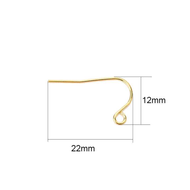 50pcs Hypoallergenic Stainless Steel Earrings Hooks Nickel Free Anti Allergy Earring Clasp Wire For Diy Jewelry Findings Making