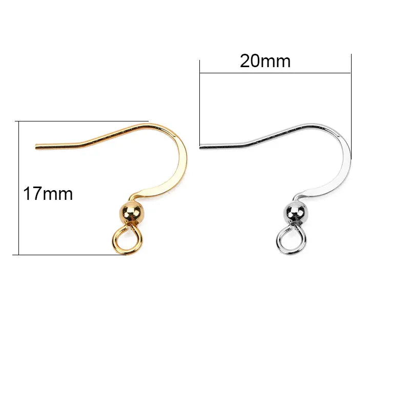 50pcs Hypoallergenic Stainless Steel Earrings Hooks Nickel Free Anti Allergy Earring Clasp Wire For Diy Jewelry Findings Making