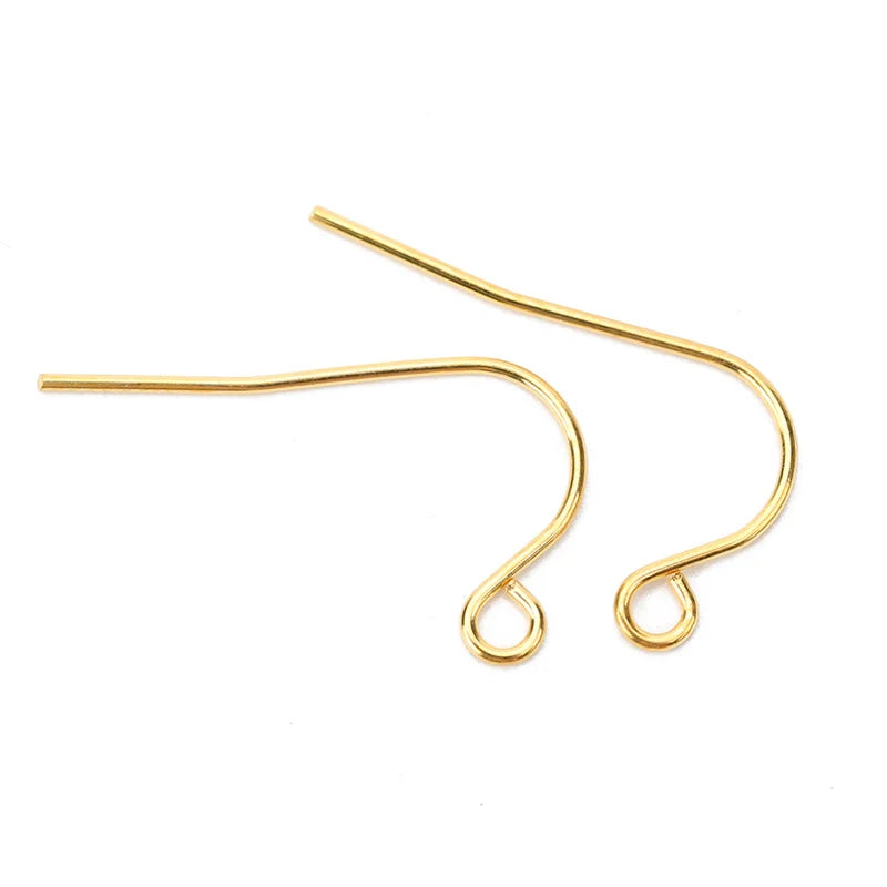 50pcs Hypoallergenic Stainless Steel Earrings Hooks Nickel Free Anti Allergy Earring Clasp Wire For Diy Jewelry Findings Making
