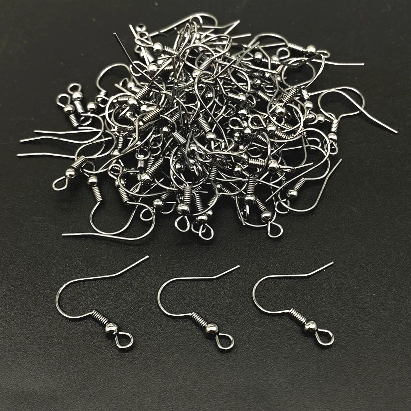 50pcs/lot 20x17mm Gold Color Silver Ear Hooks Earrings Clasps Findings Jewelry Making Accessories Earring DIY