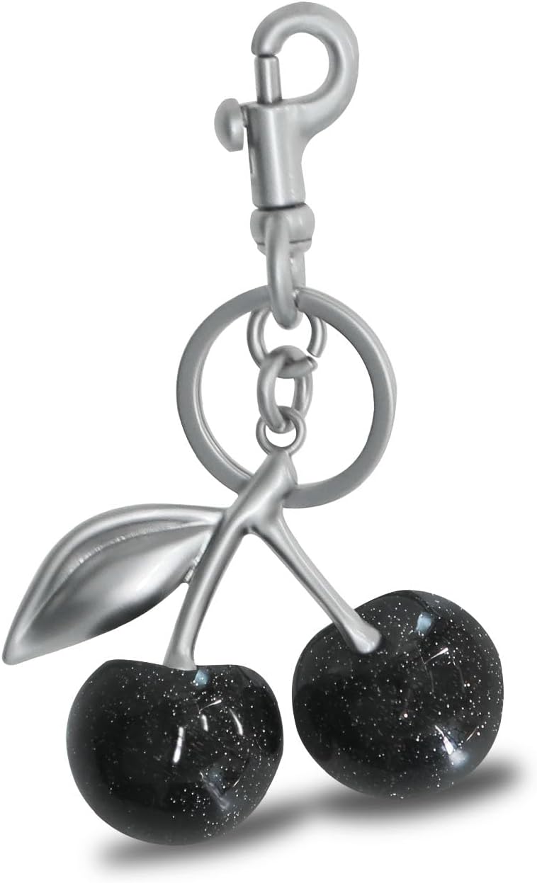 Keychain Cherry Bag Charms Purse: Key Chains Women Cute - Car keyrings leather handbags - Fashion enthusiasts