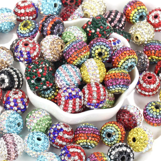 50PCS 16mm Colorful Disco Ball Christmas Cube Beads For Jewelry Making Findings DIY Bracelet Necklace Earring Accessories