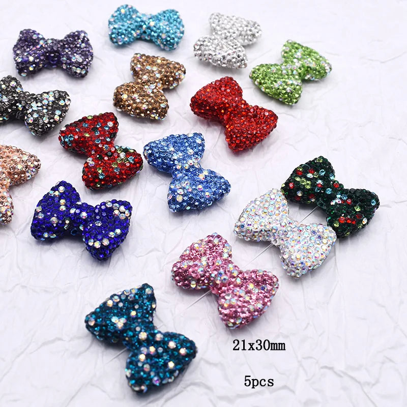 20pcs Shiny Polymer Clay Beads Rainbow Rhinestone Disco Round Heart Beads for DIY Jewelry Mobile Phone Chain Bead Pen Accessories