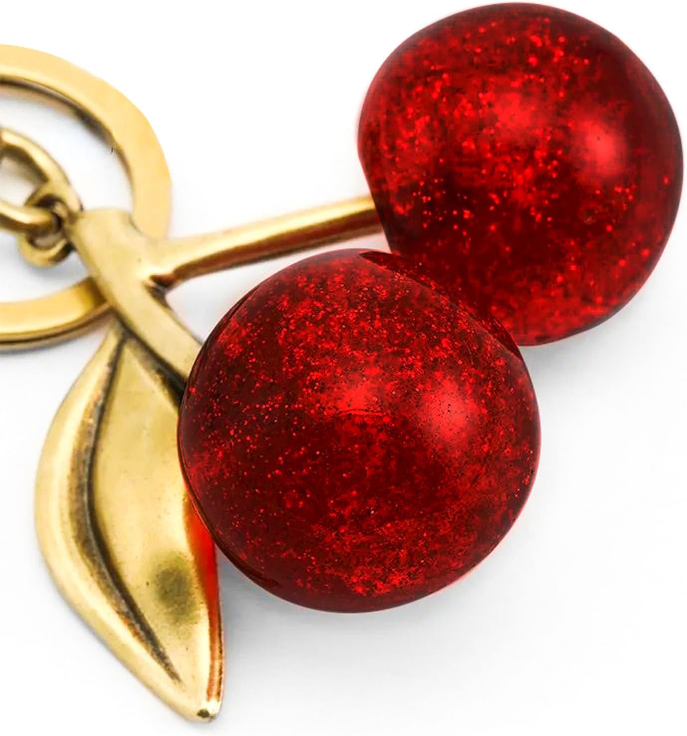 Keychain Cherry Bag Charms Purse: Key Chains Women Cute - Car keyrings leather handbags - Fashion enthusiasts