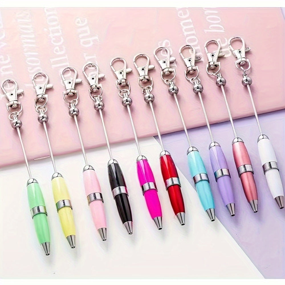 10pcs, 10pcs Bead Mini Pen Office Student Portable Pocket Pen Bead Metal Ballpoint Pen Suitable for ages 14 and above