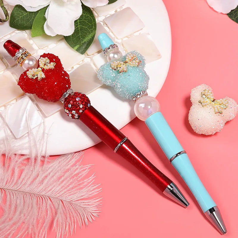 10pcs Bow Shaped Candy Mouse Beads Cute Dreamy DIY Bead Making Jewelry Keys Phone Chains Pens Decorative Earrings Necklace Accessories
