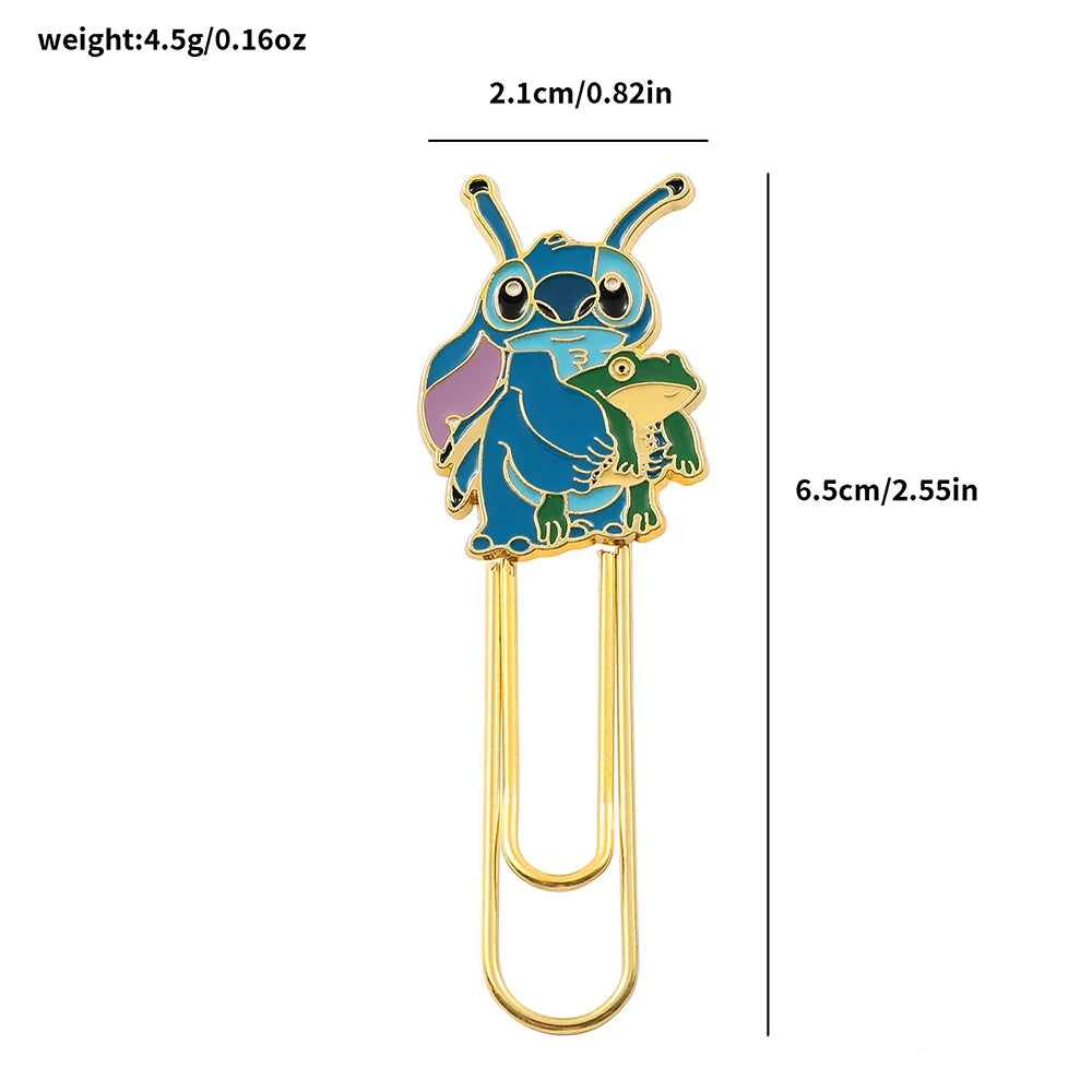 Funny Stitch Bookmarks Metal Paperclip Bookmarks Anime Fans Series Reading Markers Girl Gifts School Supplies Stationery