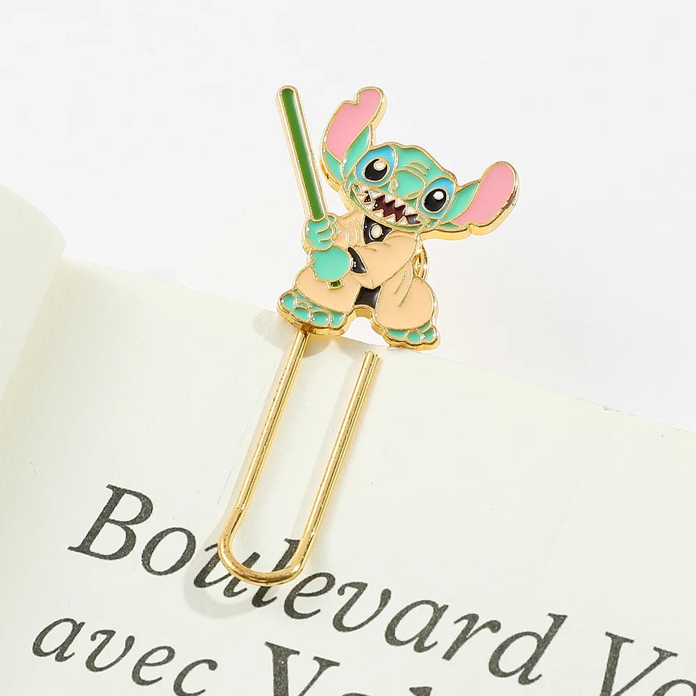 Funny Stitch Bookmarks Metal Paperclip Bookmarks Anime Fans Series Reading Markers Girl Gifts School Supplies Stationery