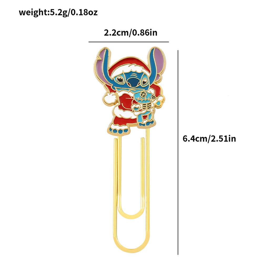 Funny Stitch Bookmarks Metal Paperclip Bookmarks Anime Fans Series Reading Markers Girl Gifts School Supplies Stationery