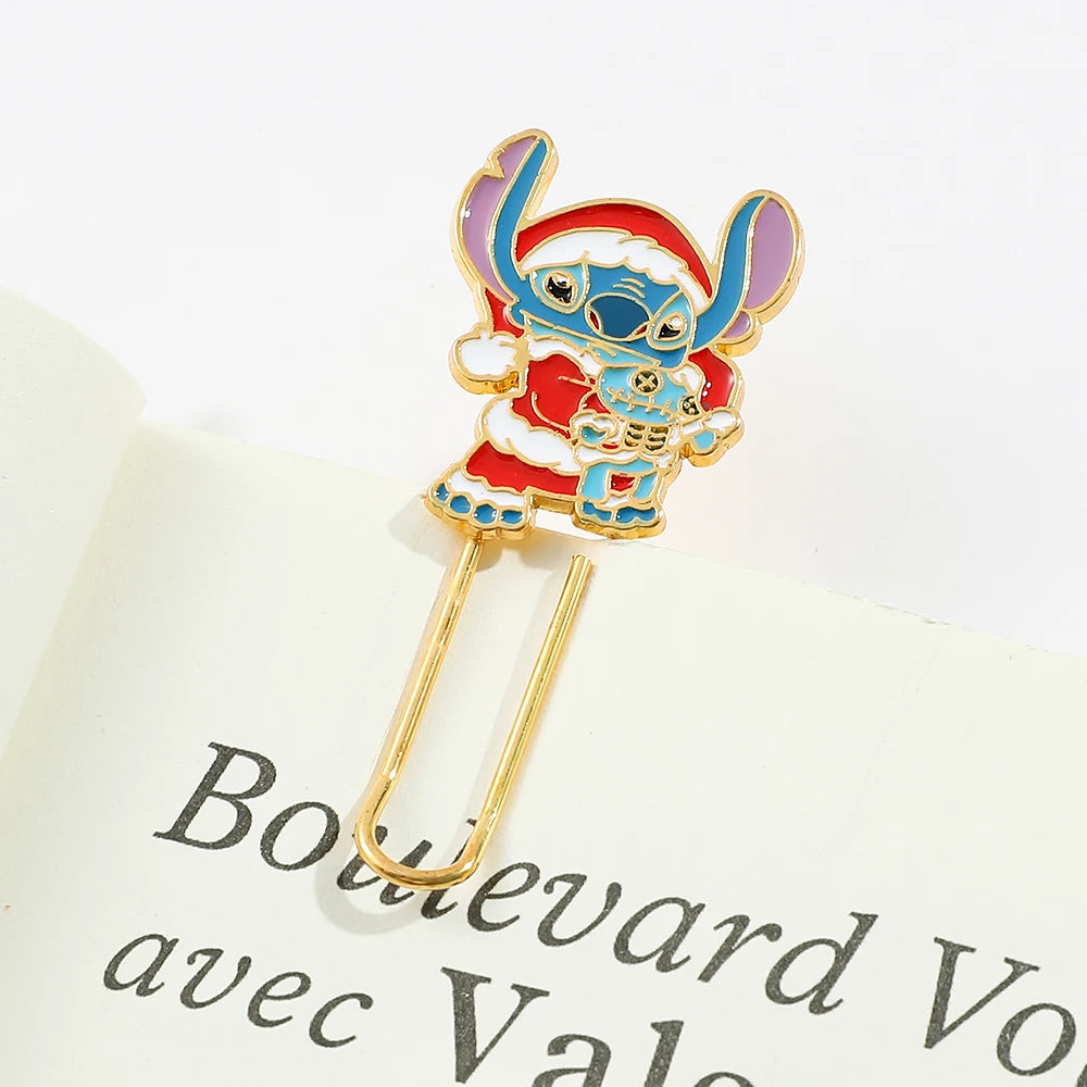 Funny Stitch Bookmarks Metal Paperclip Bookmarks Anime Fans Series Reading Markers Girl Gifts School Supplies Stationery