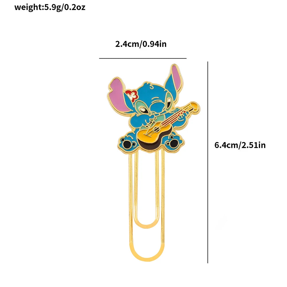 Funny Stitch Bookmarks Metal Paperclip Bookmarks Anime Fans Series Reading Markers Girl Gifts School Supplies Stationery