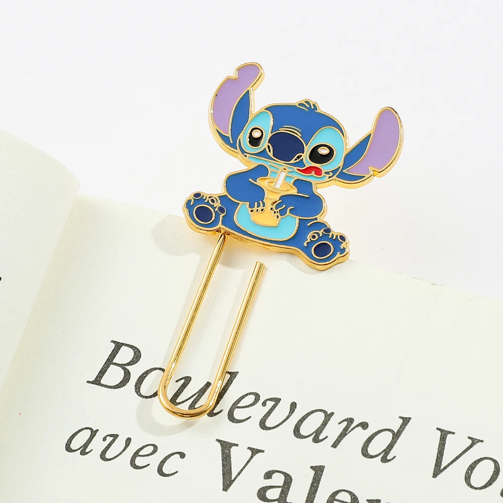 Funny Stitch Bookmarks Metal Paperclip Bookmarks Anime Fans Series Reading Markers Girl Gifts School Supplies Stationery