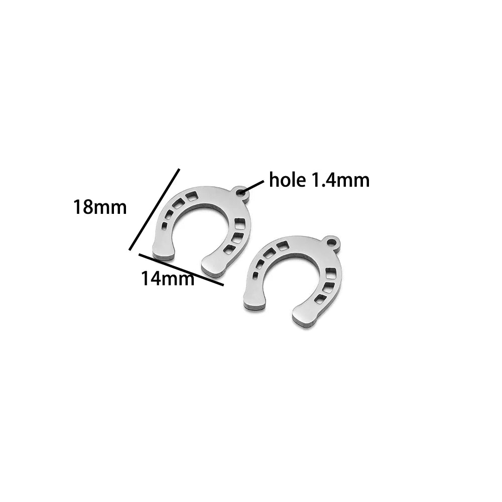 DIY Pendants Stainless Steel 18k Gold Plated Hollow Cactus Butterfly Star Sun Eyes Charm Pendants for Jewelry Necklace Making