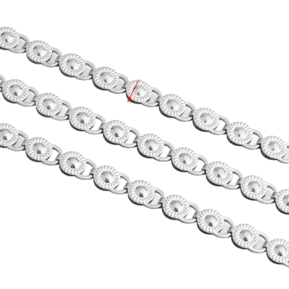 D720 Wholesale Jewelry Chain Gold Pvd Color-resistant Stainless Steel Nickel Free DIY Handmade Sunflower Charms Chains