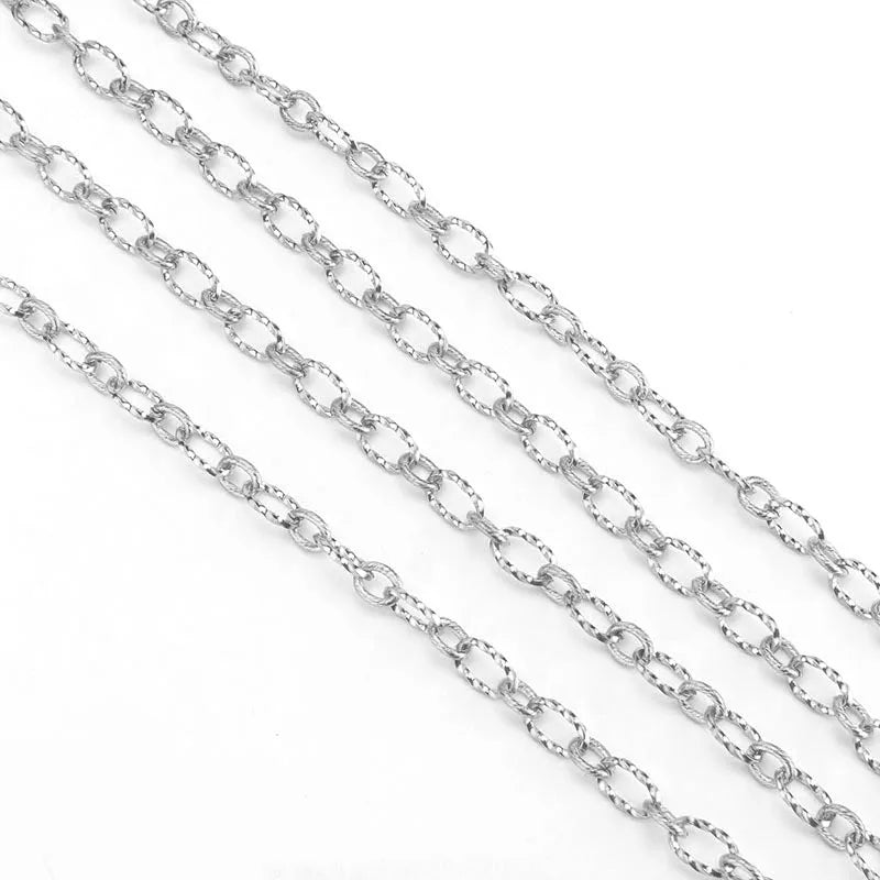 B3817 18k Gold Chain Stainless Steel Waterproof Chain Necklace Accessory Bulk Chain for Diy