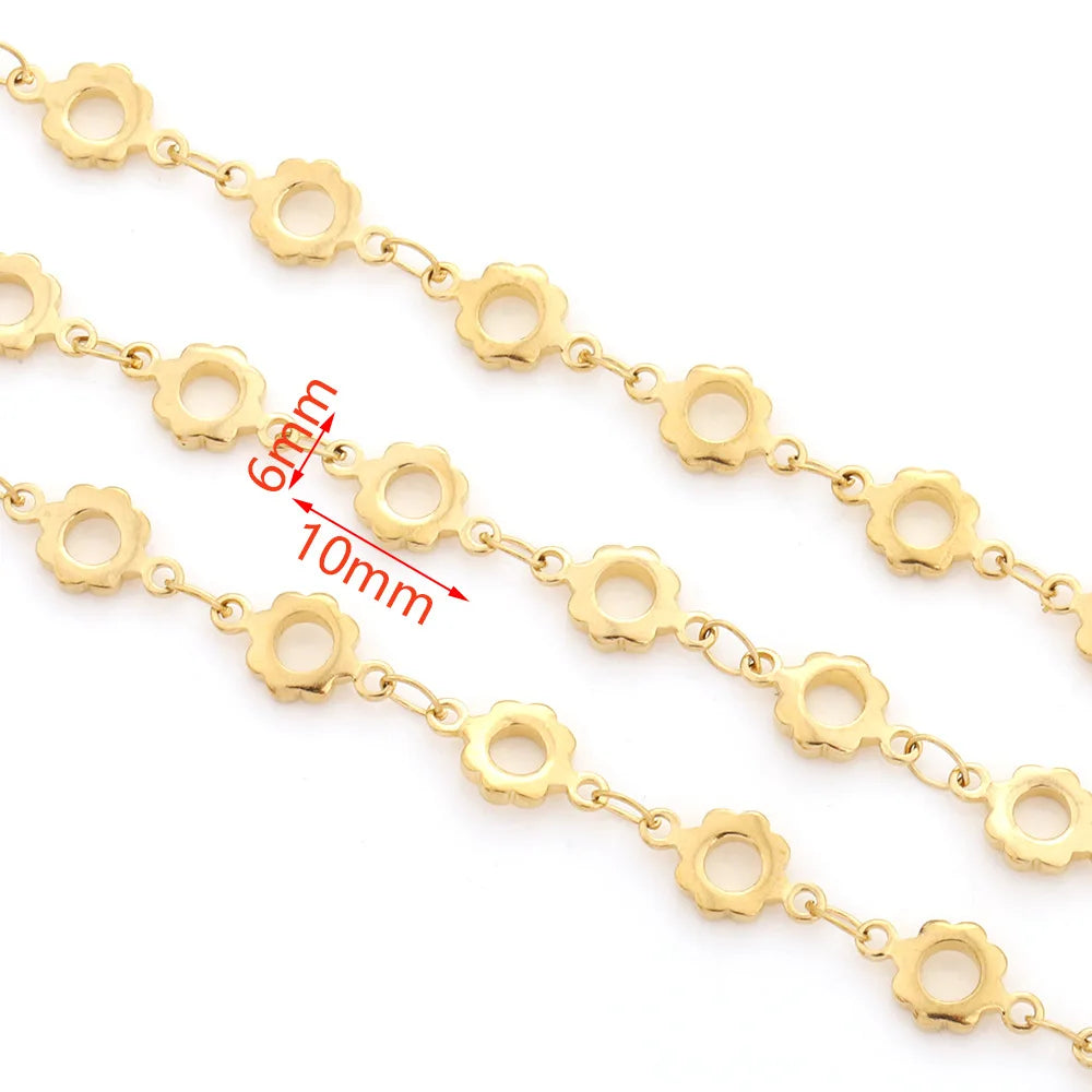 D145 Hot Non Tarnish 18k Gold Plated Stainless Steel Necklace Bracelet Chain Jewelry Making Findings Wholesale