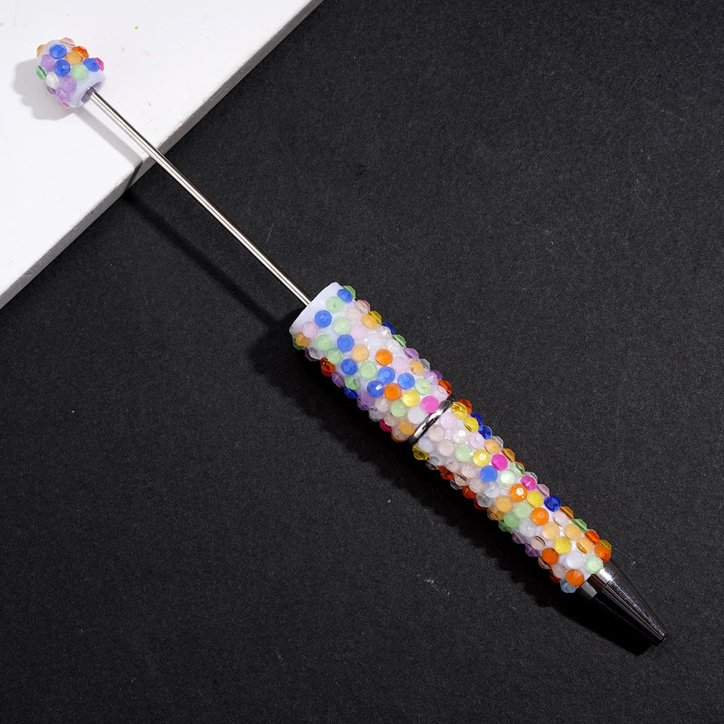 Plastic Candy Neon Color Luminous Jelly for Pen Full Wrap Sparkling Rhinestones Durable DIY for Ballpoint Pen