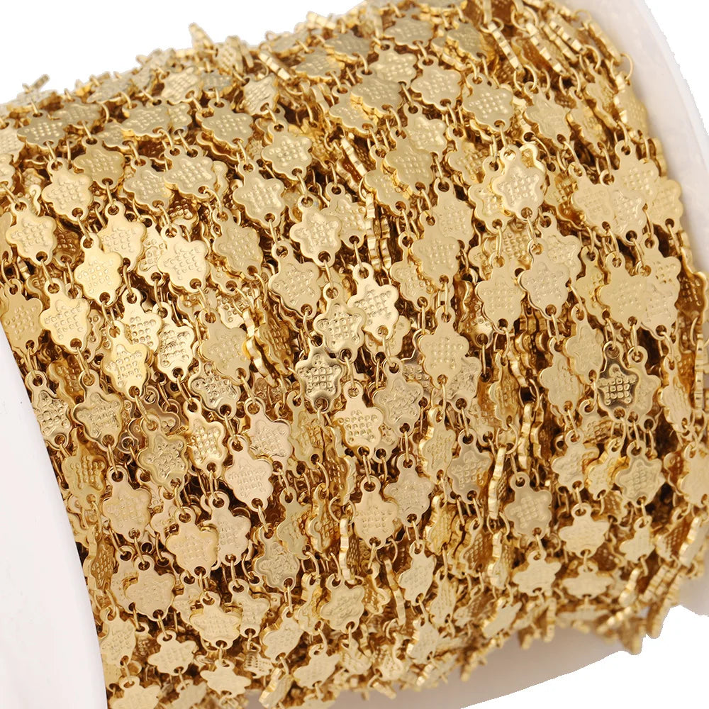 D262 Fashion Stainless Steel Necklace Chain Bulk 18k Gold Plated Bracelet Necklace Making Diy Jewelry