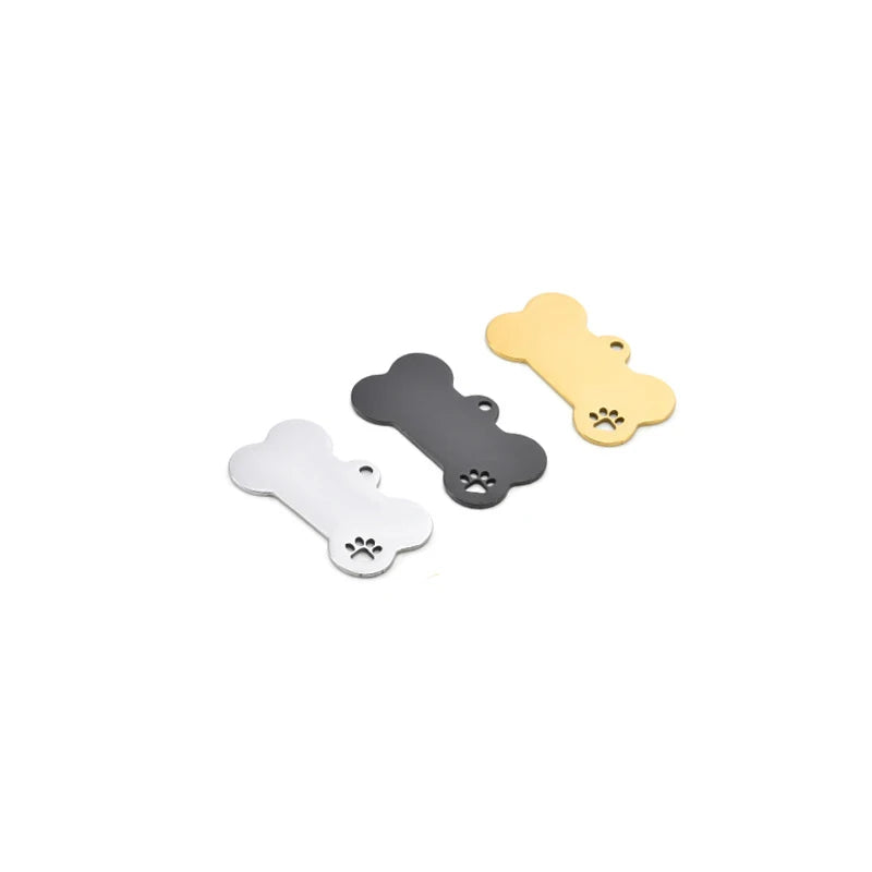 High-quality Polishing Stainless Steel Gold Plated Bone Dog Brand Charm Pendant for Jewelry Making Accessories