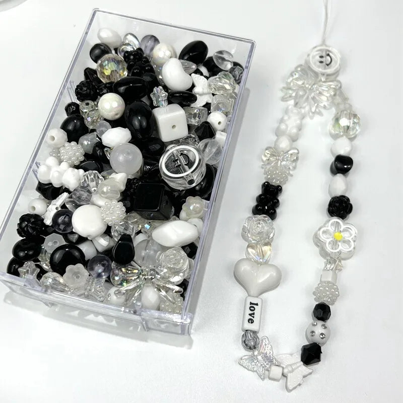 DIY Transparent Acrylic Beads Handmade Material for Jewelry Making Bracelet Mobile Phone Chain Mixed Shapes Key Chain