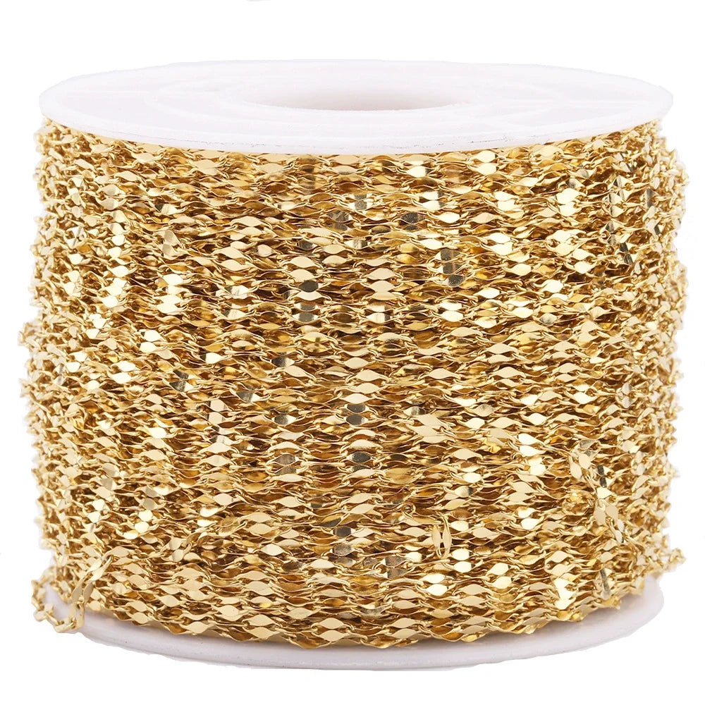 A1620 Fashion Stainless Steel Chain 18k Gold Silver O Bulk Jewelry Chain for Necklace Bracelet Diy Making