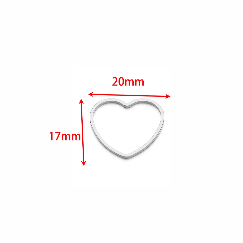 Best Selling Stainless Steel Gold Plated Charm Heart-Shape Charm Pendant for DIY Jewelry Necklace Making