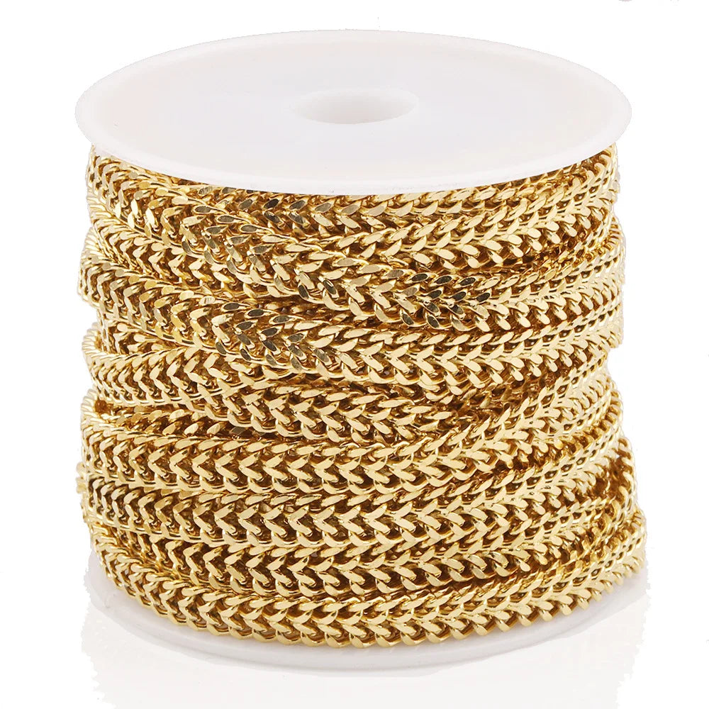 A711 Factory Prices Protective Coating Gold Silver Stainless Steel Chain Clavicle Choker Double Strip Curb Link Chain