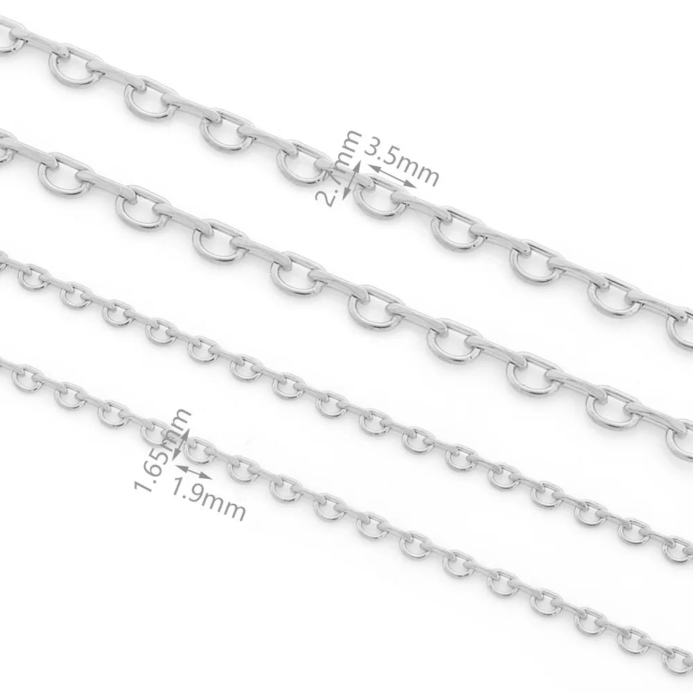 D144 Hot Fashion 18k Gold Plated Chain Necklace Bracelet Jewelry Making Bulk Roll Chain Wholesale