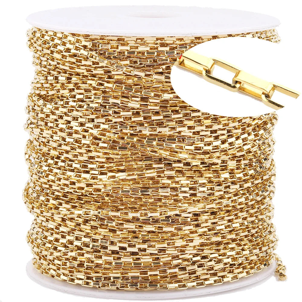 B2075 1.5mm 2mm Paper Clip Chain Ins Hot Stainless Steel Chain Jewelry Chain for Diy Making