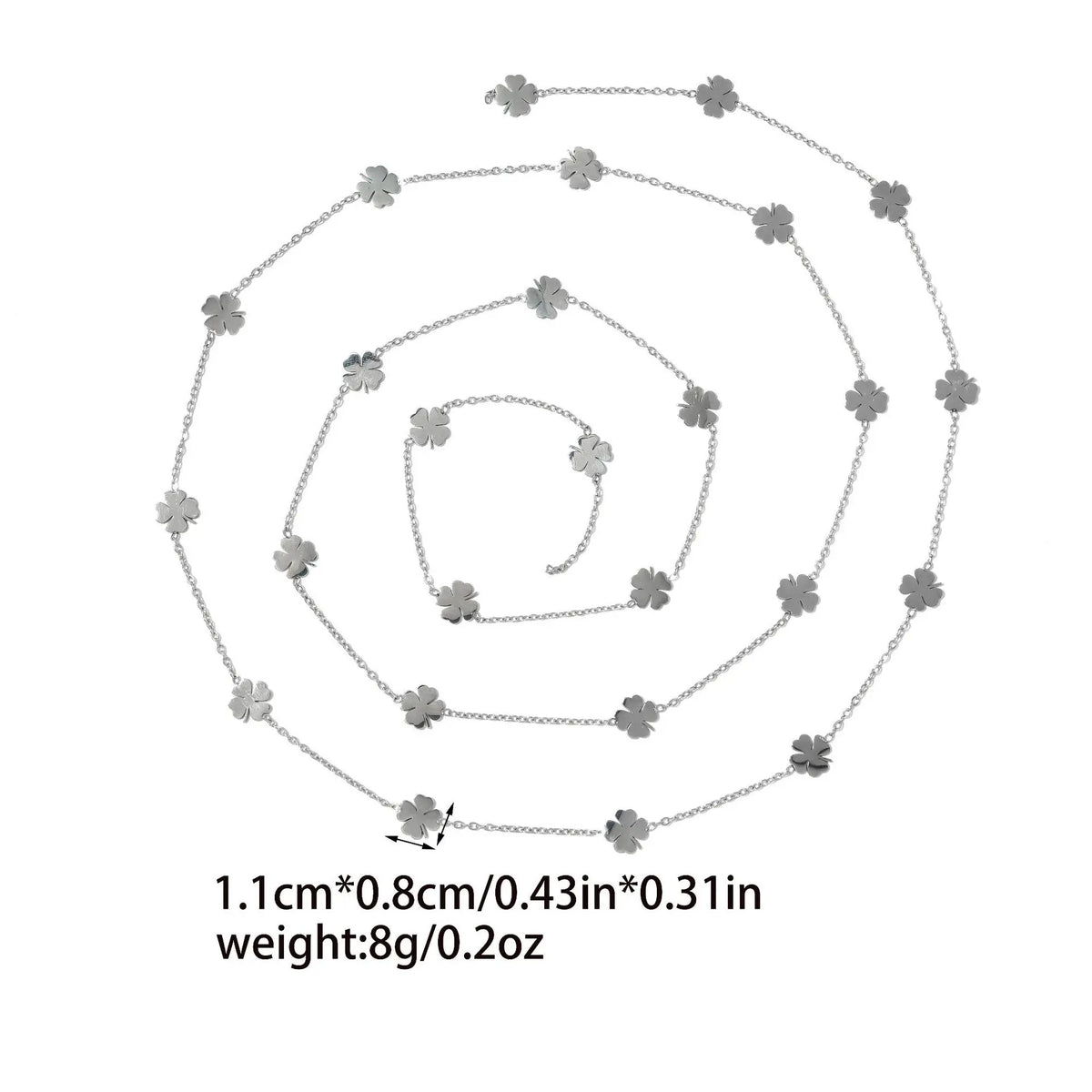 D984 Fashion Stainless Steel Silver Gold Chain Flower Leaf Charm for Necklace Bracelet Permanent Jewelry Diy